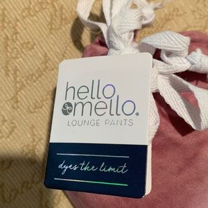 Hello Mello Lounge Pants!  Purple/White Tie Dye, NWT! Small/Medium, fits both!